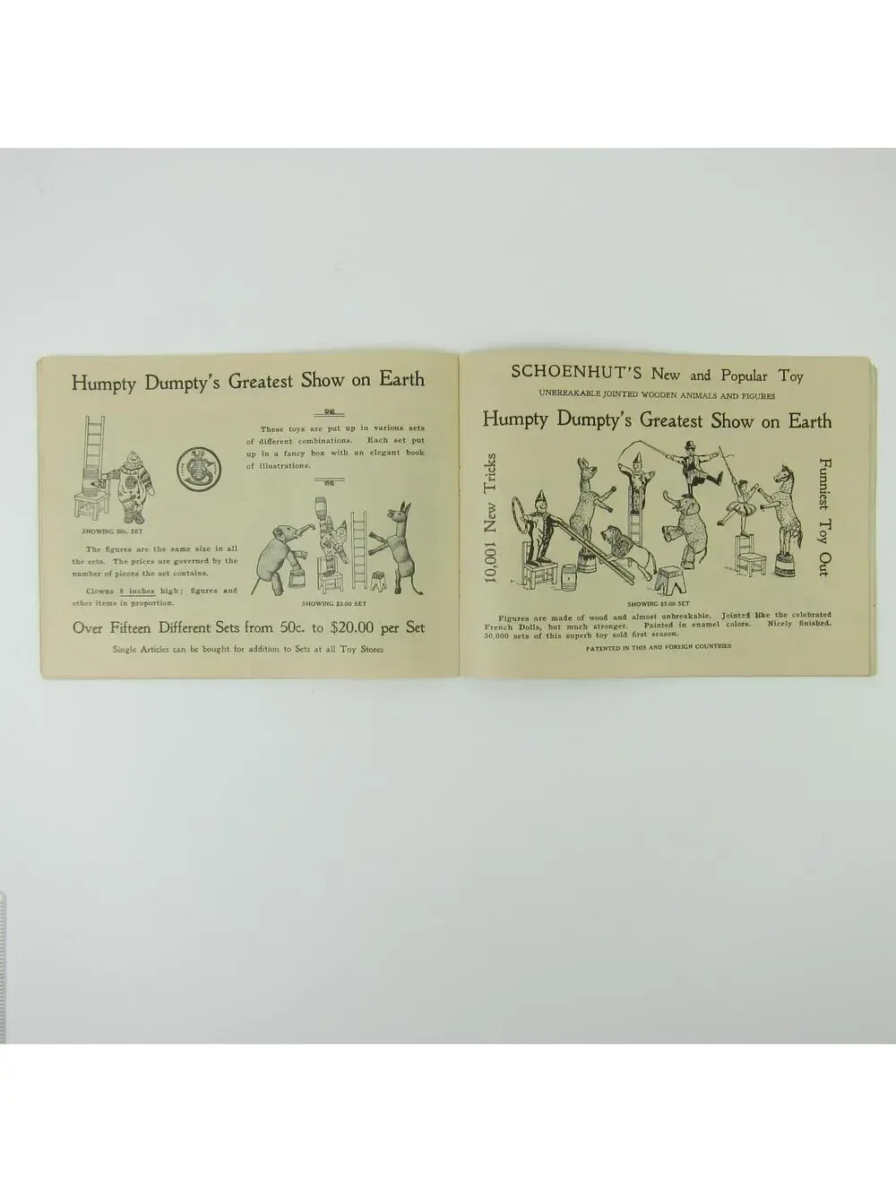 Schoenhut Toy Piano Music Instructor Booklet & Toy Catalog Antique c 1910